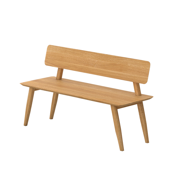 Oak dining deals bench with back