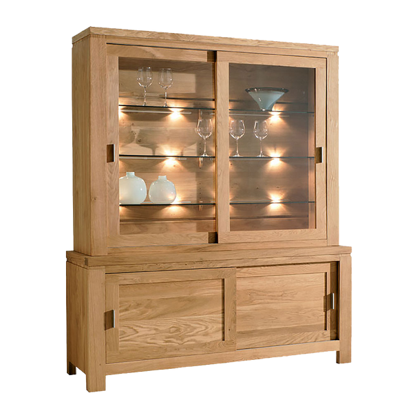 EOS Oak Glazed Dresser with Sliding Doors Blacks of Sopwell Online Store