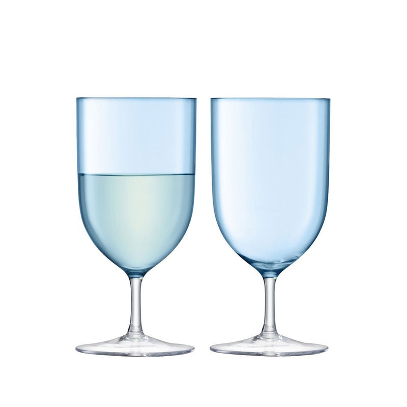 aqua blue water glasses from LSA