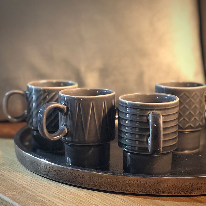 Grey Espresso Mugs