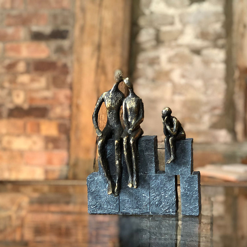 'Family of three' Blocks Sculpture