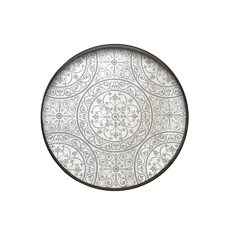 Moroccan pattern mirror large tray