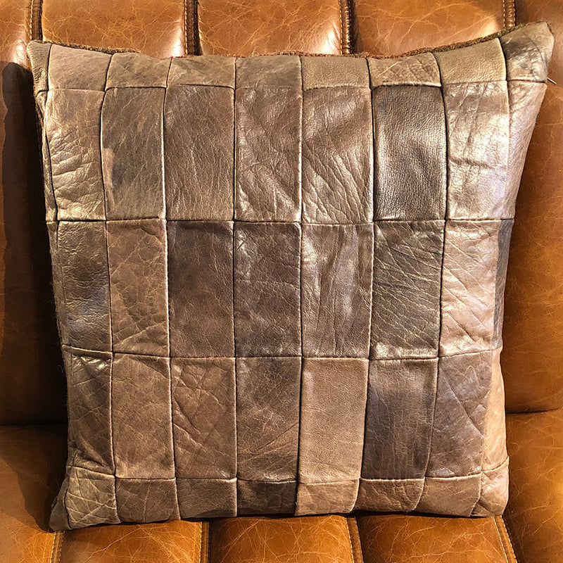 Patchwork Leather Cushion