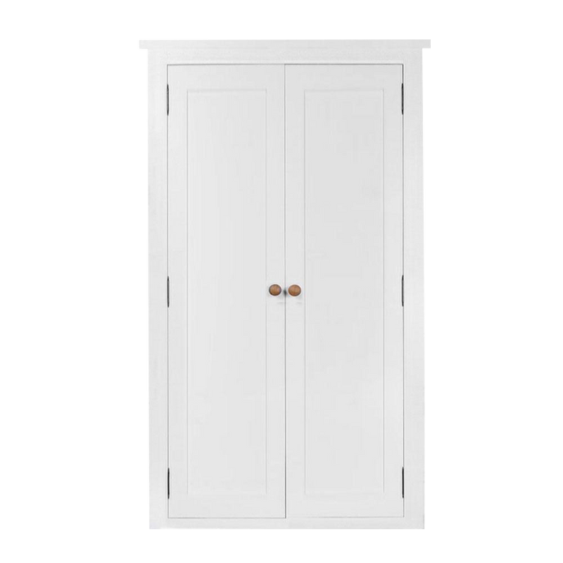 Provence white painted wardrobe with matching painted top trim