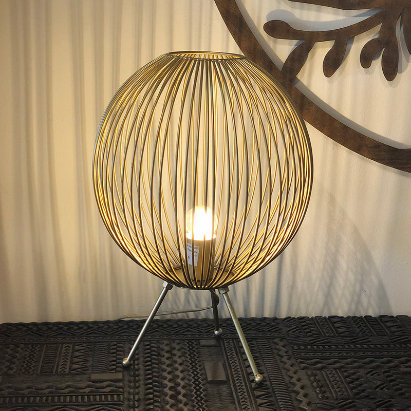 Round Golden Cage Table Lamp