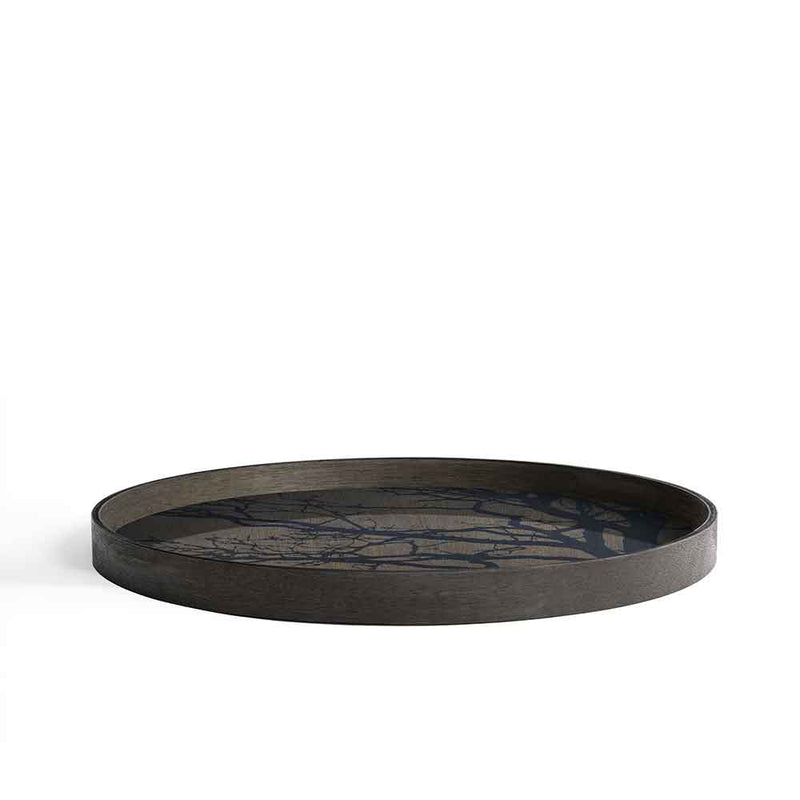 Large Wooden Tray 'Black Tree'