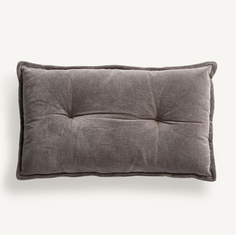 Pompom Grey Velvet Cushion