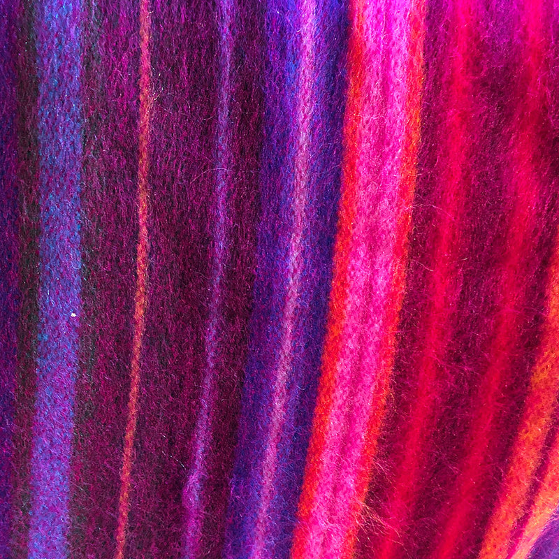 Alpaca Throw - Pink/purple Stripes