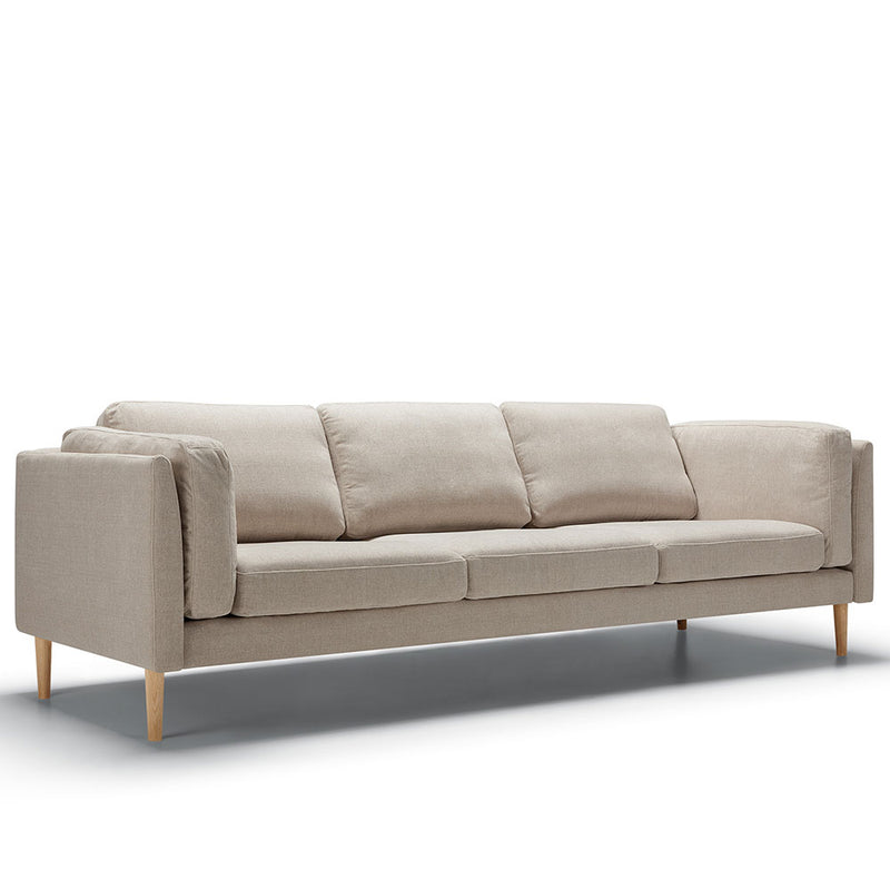 sigfrid sofa 3.5 seater stipa fabric-nature. natural oak cone leg
