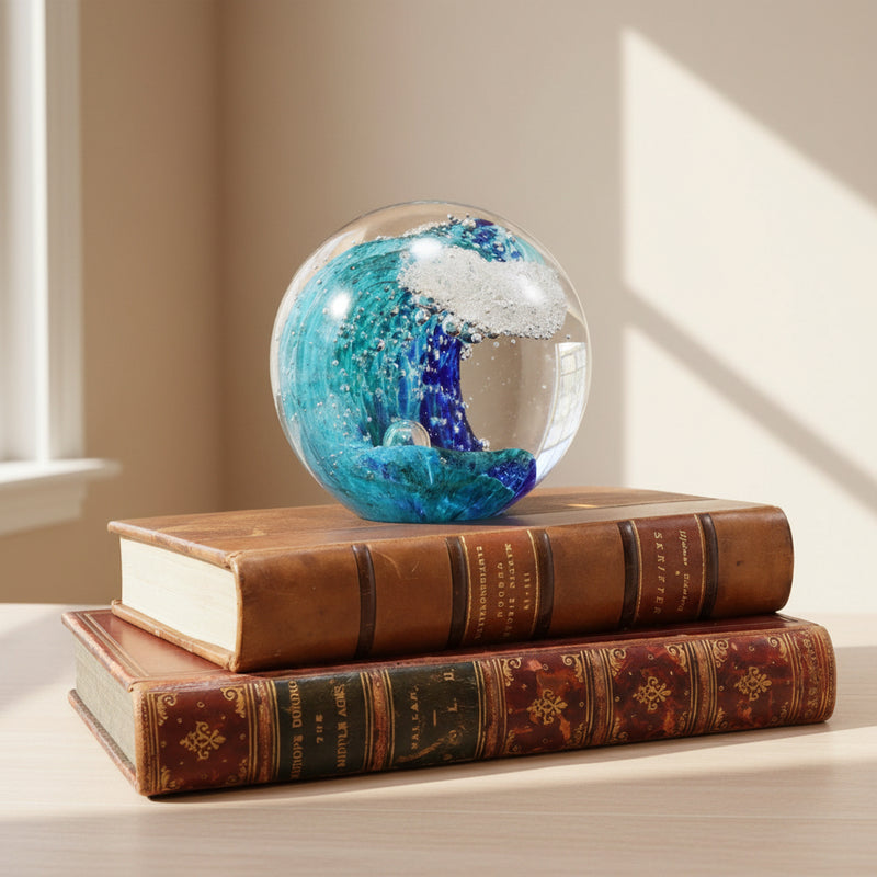 Wave Glass Paperweight