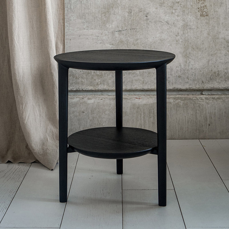 Bruges Oak Side Table - Black