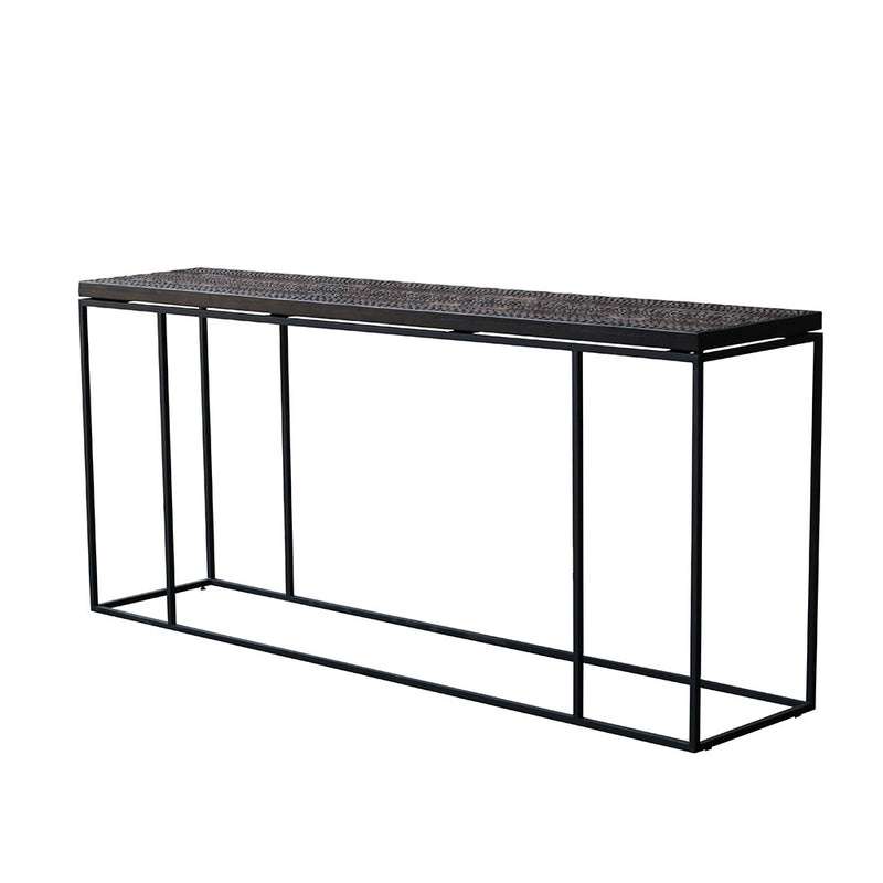 Antix Console Table with simple black frame and legs