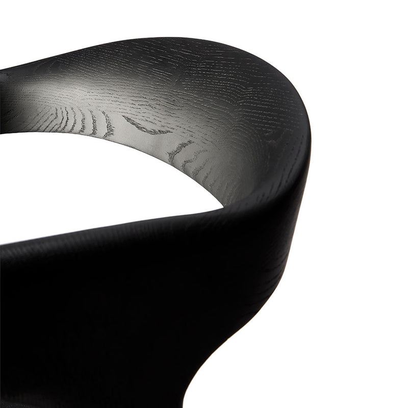 Close up detail of the B1 chair black finish