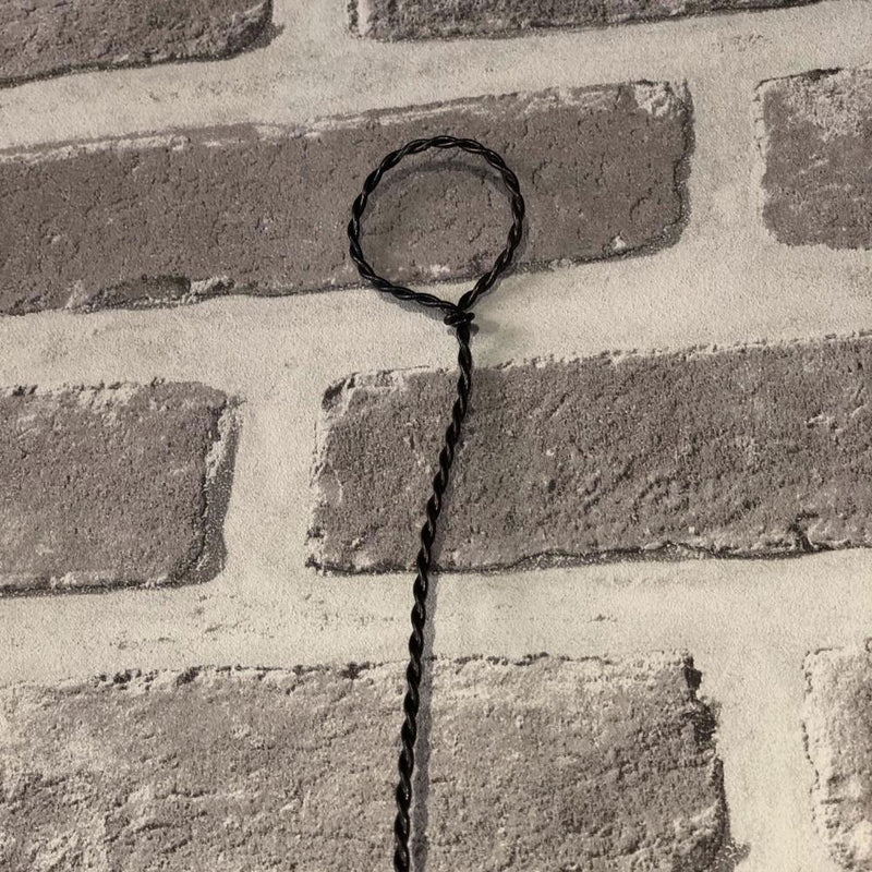 wire 'rope' has a loop on the end for hanging