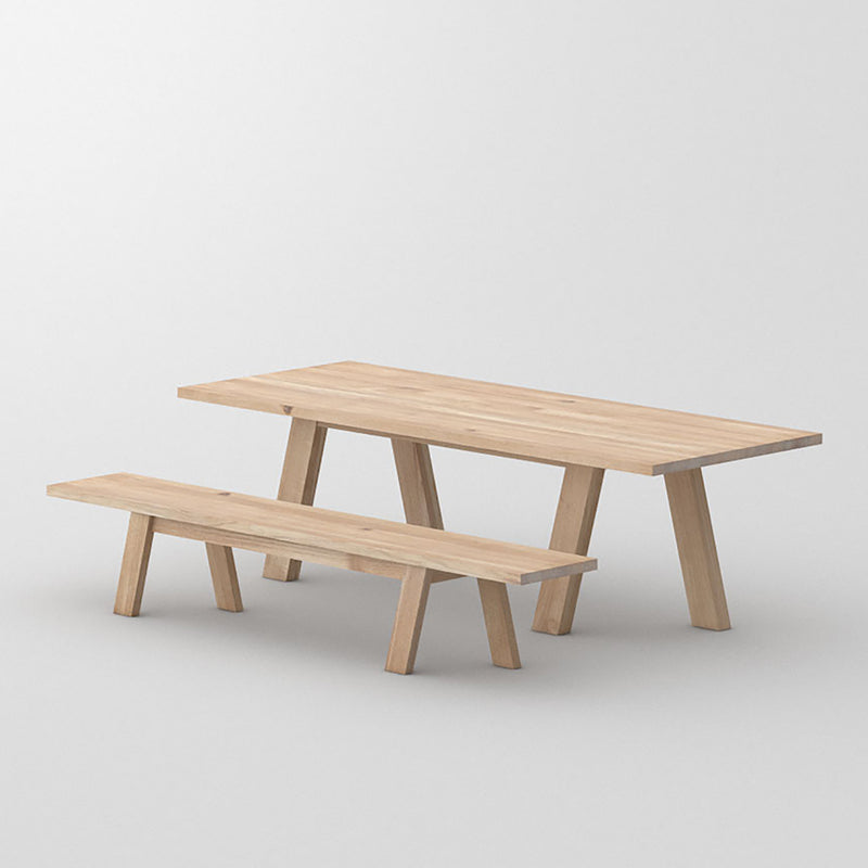 Dash table and bench in light osmo oil oak