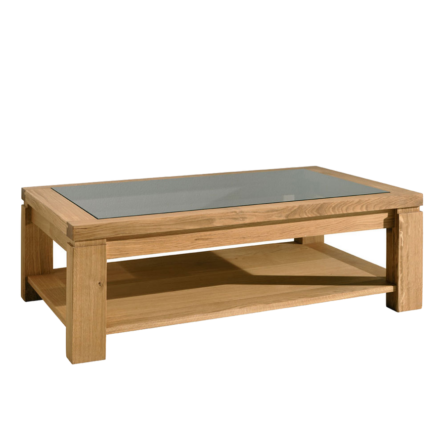Oak glass coffee deals table