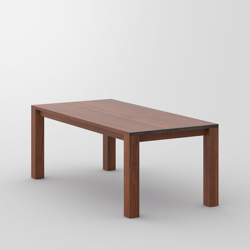 journeyman dining table in oak,  four corner legs, simple top.