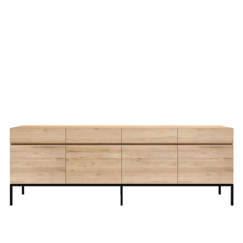 L1 sideboard showing flat front, grain continuous piece along all door fronts.