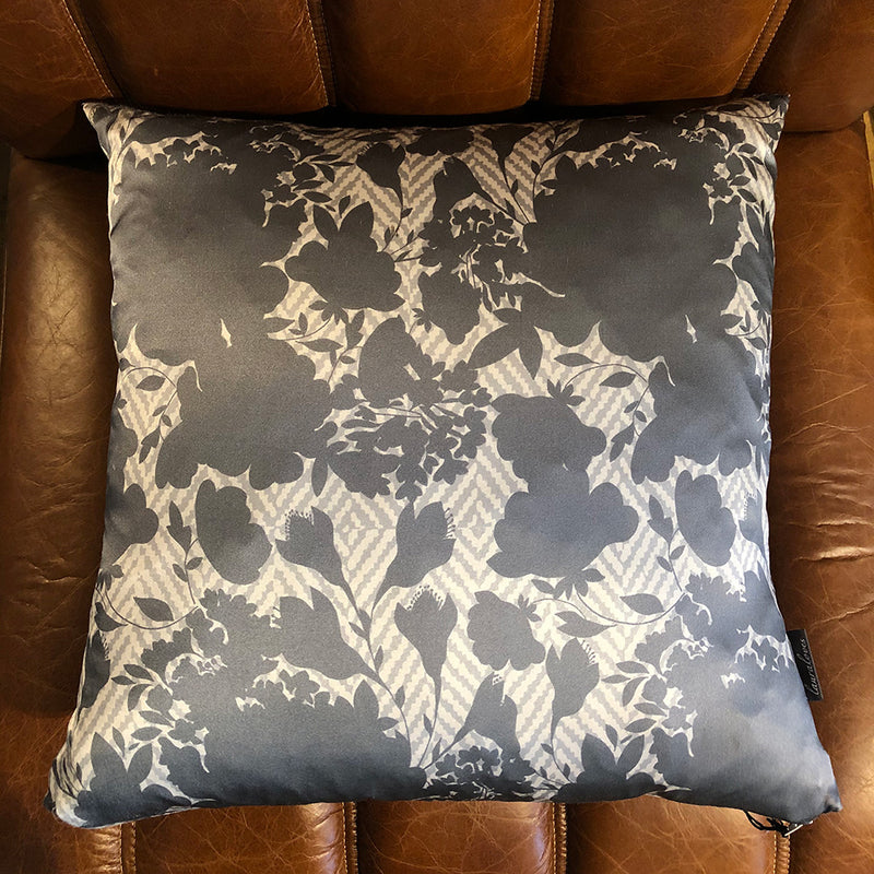 Olivia Grey Silk Cushion