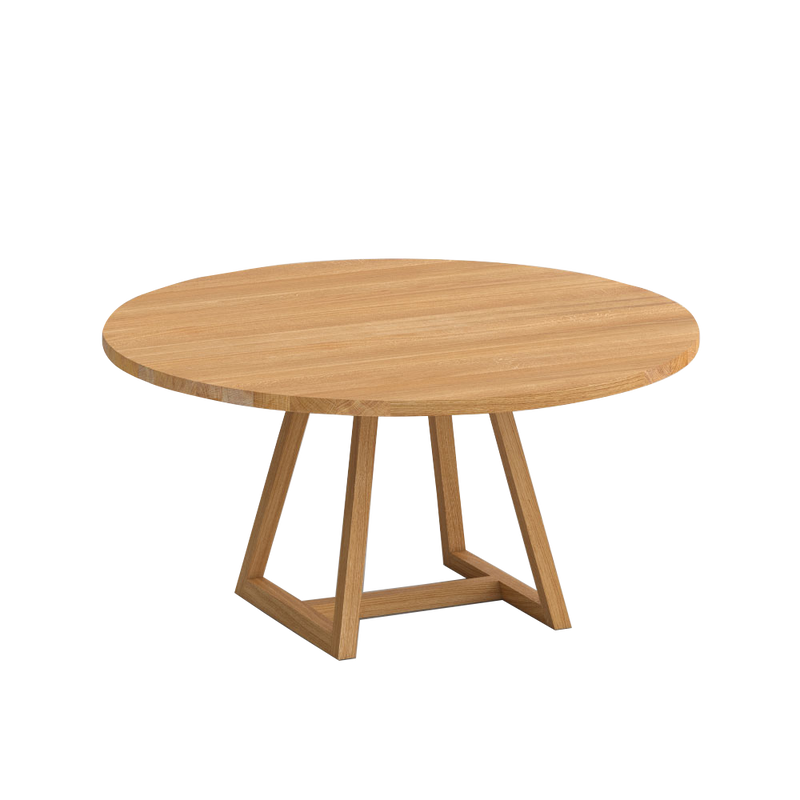 The Margo oak dining table with central frame base