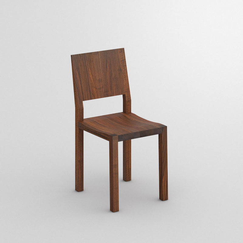 zack dining chair in walnut finished in oil