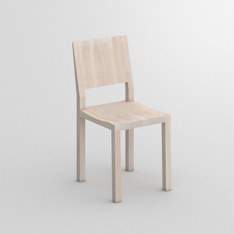 zack dining chair in oak finished in white oil