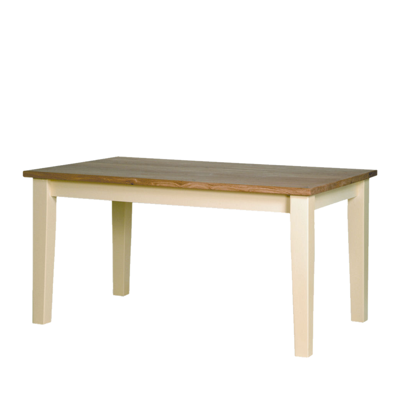 Provence oak top dining table with tapered legs