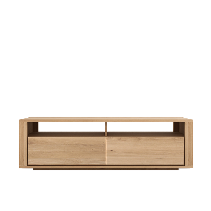 flat handle less design drawers , open top with open back for cables and leads.