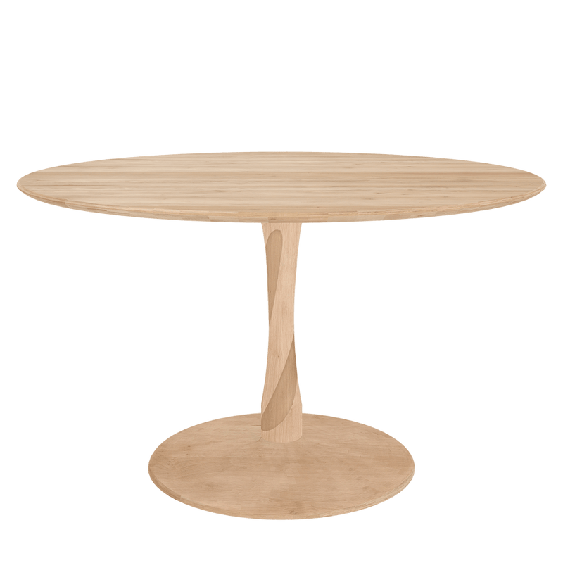 Solid oak round dining table 
