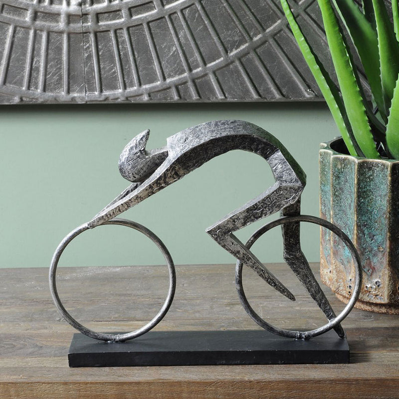 Abstract Cyclist Sculpture