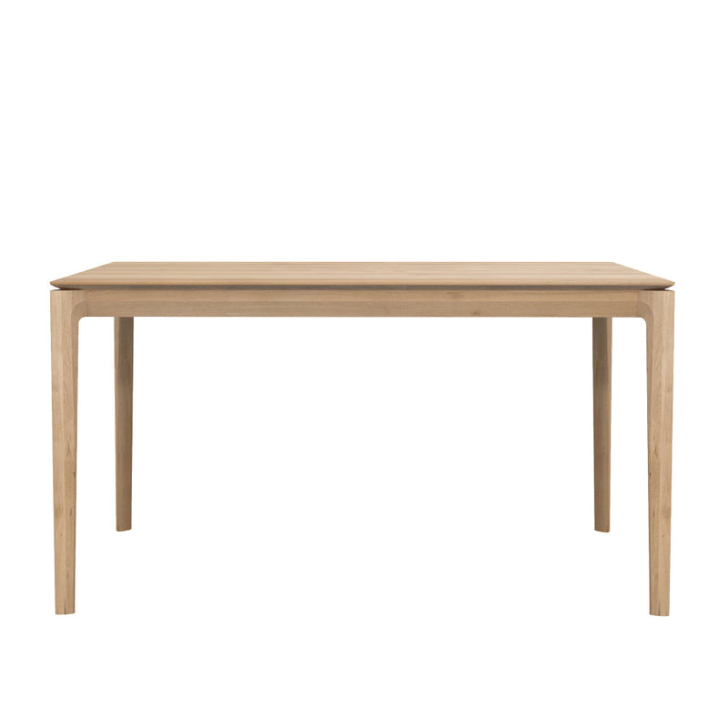 B1 oak kitchen table , tapered edge to wood top,over rounded legs.