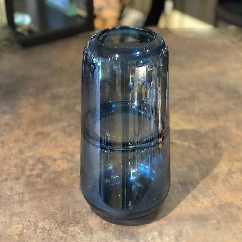 Blue Lustre Glass Vase