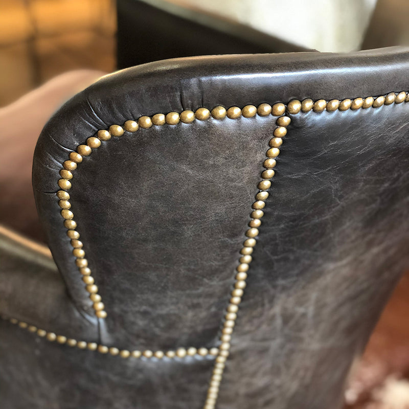 Camden Studded Leather Chair