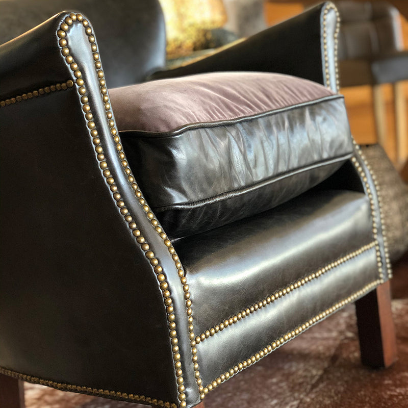 Camden Studded Leather Chair