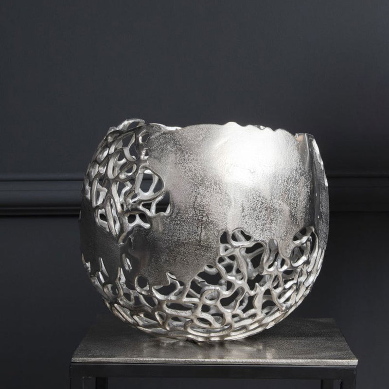 Coral Aluminium Round Vase