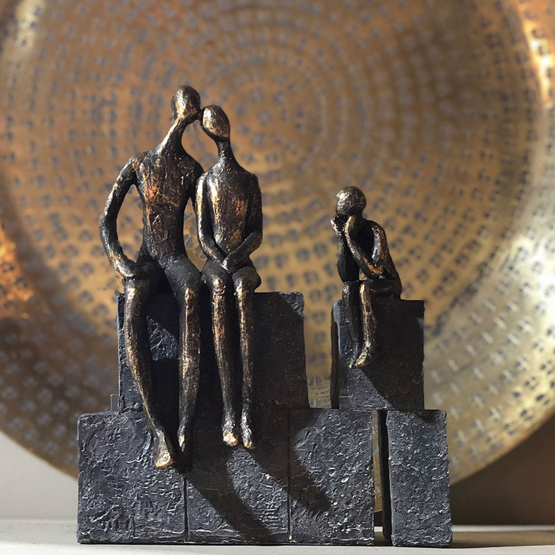'Family of three' Blocks Sculpture