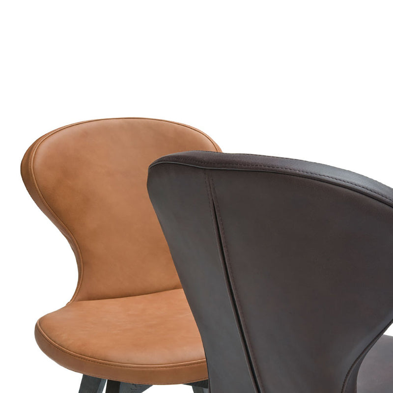R1 round seat back detail, showing stitching and 'zip up back' detail