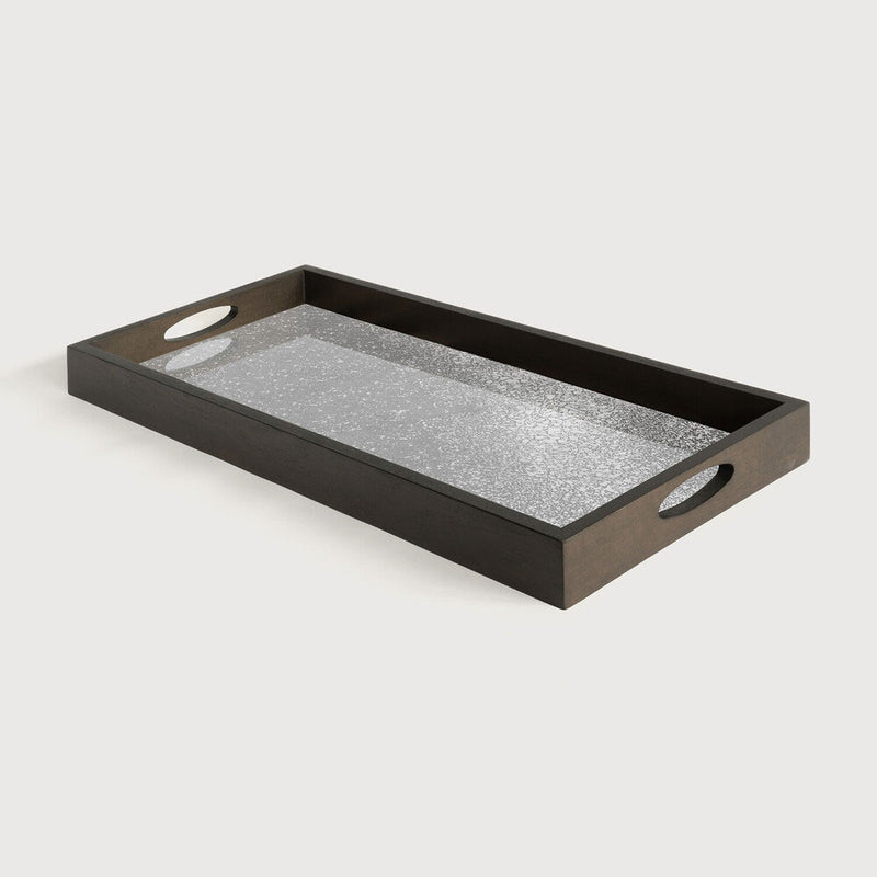 Rectangular Mirrored Tray 'Silver Frost'