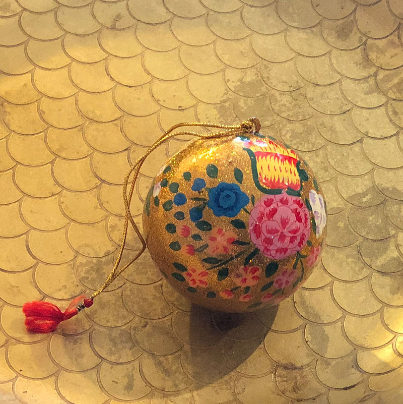 Gold Handpainted Bauble