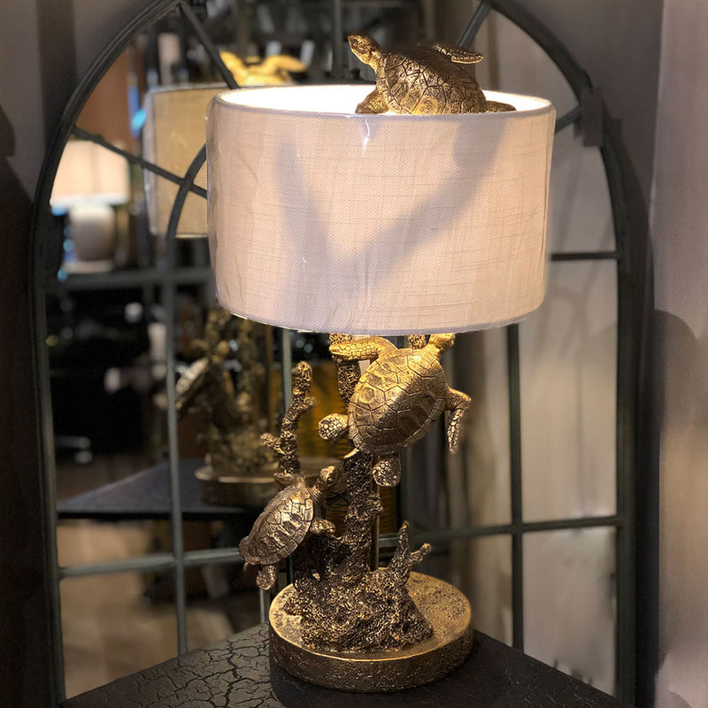 Golden Turtles Lamp