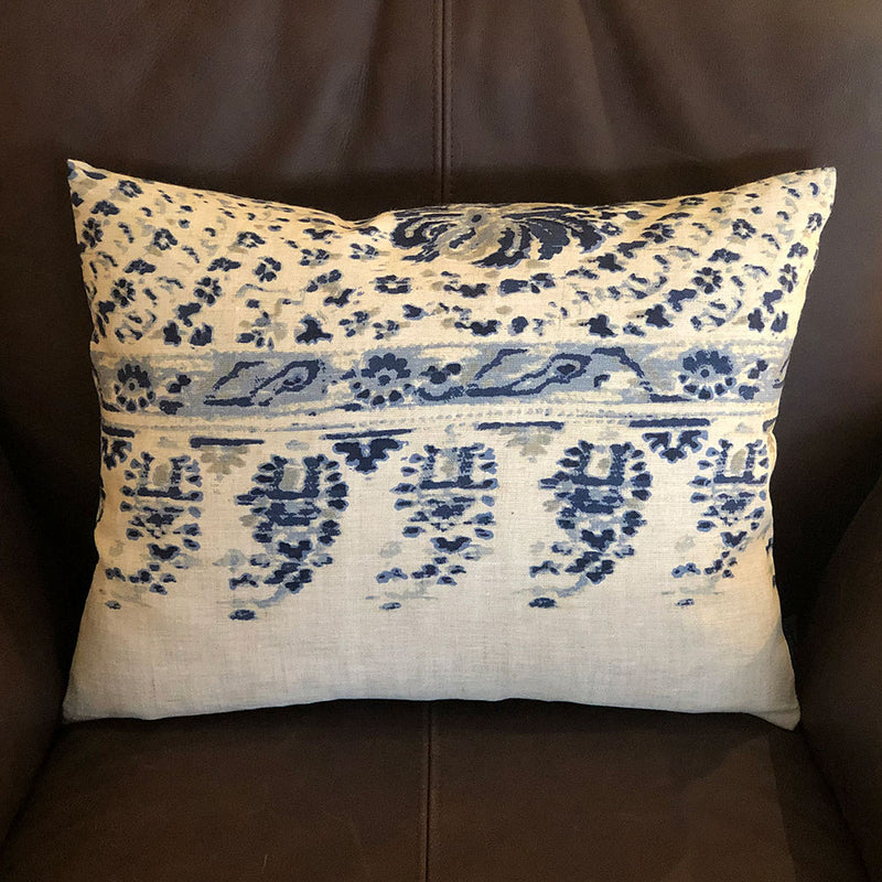 'Indigo' Linen Cushion