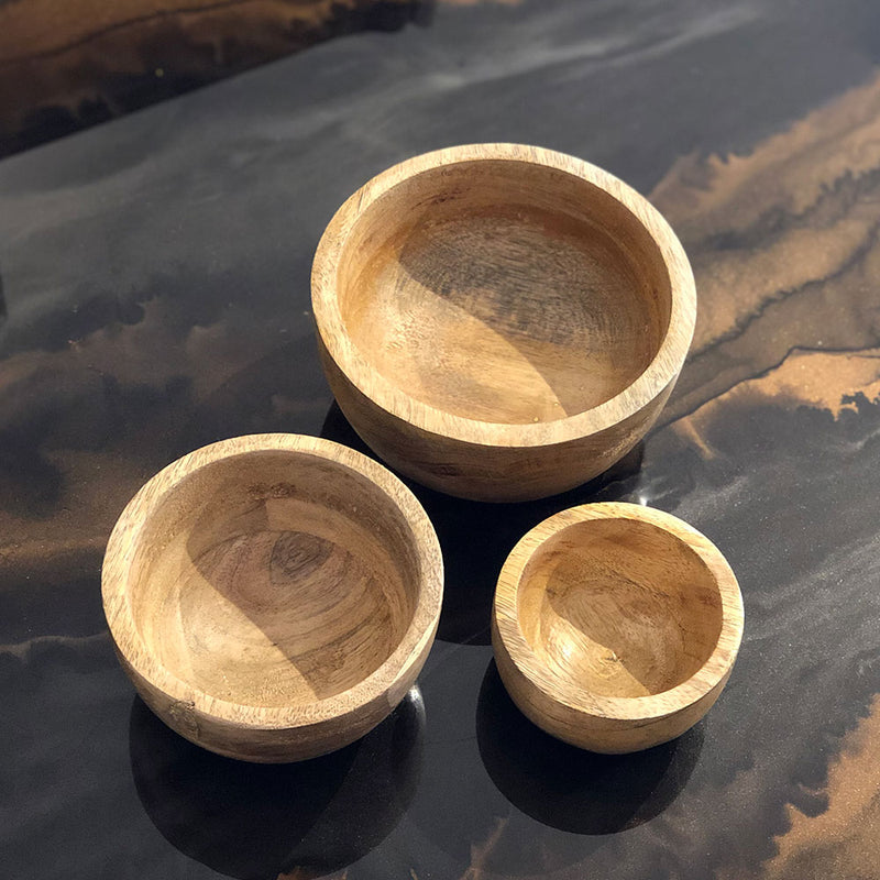 Mango Wood Nibble Bowls