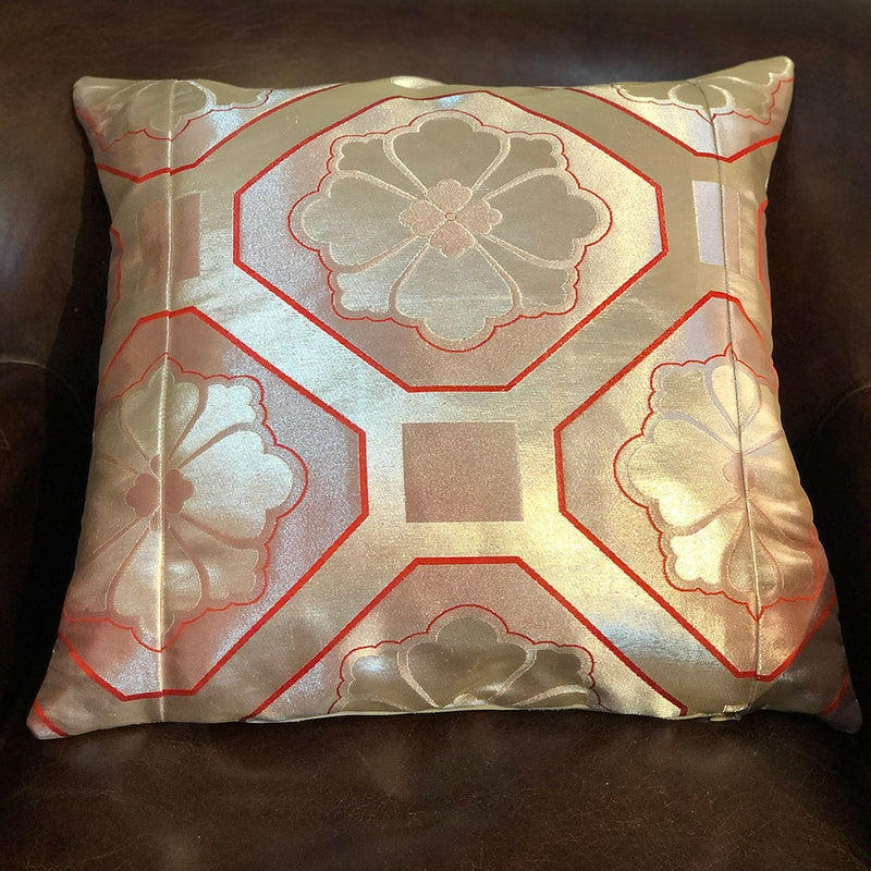 Metallic Hexagon Vintage Obi Cushion