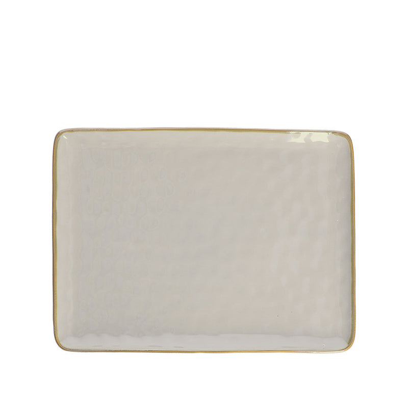 Pearl Grey Large Serve Plate