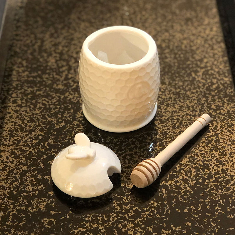 Porcelain Honey Pot