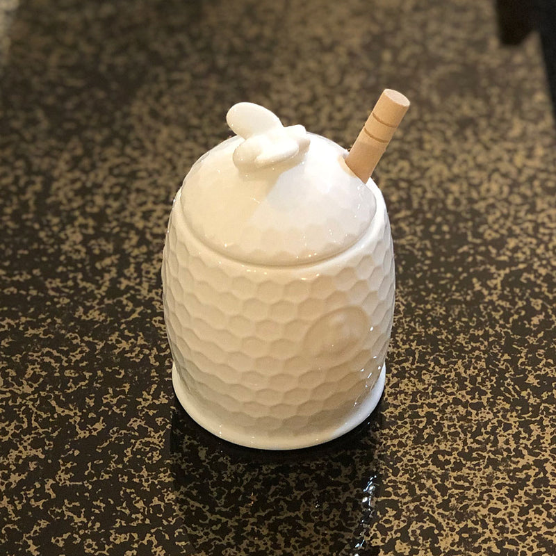 Porcelain Honey Pot