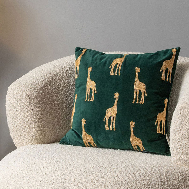 Giraffe Velvet Cushion