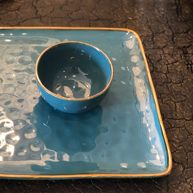 Teal Small Serve Bowl
