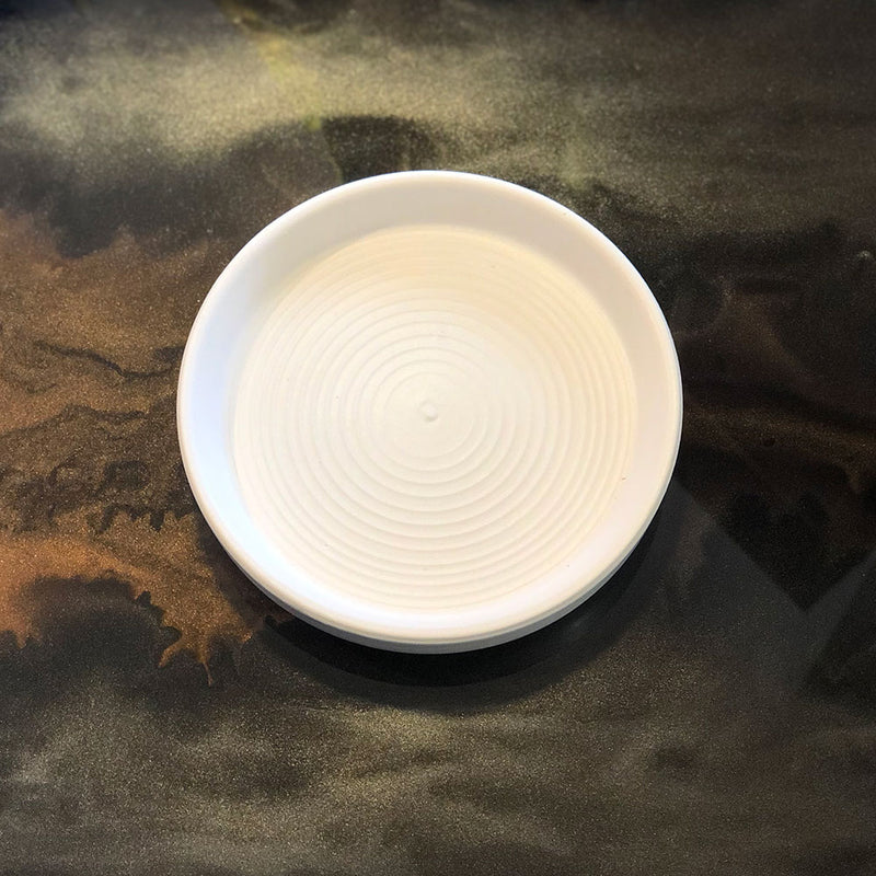 White Ceramic Candle Plate